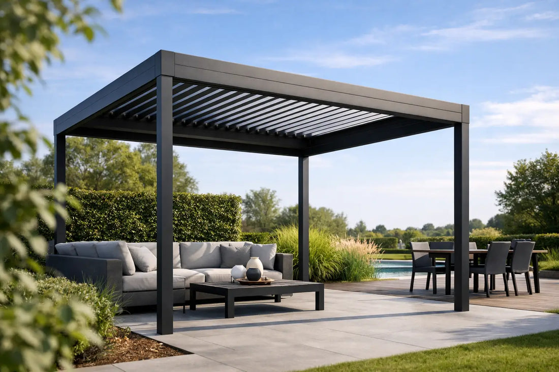 Aluminium pergola kopen zonder giswerk